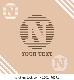 N Initial logo template vector