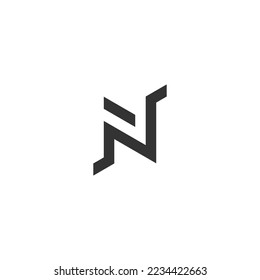 N initial monogram vector icon illustration