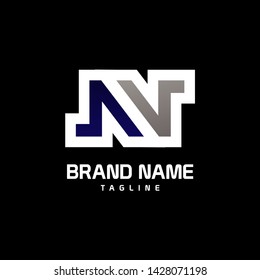 N Initials Logo Brand Design