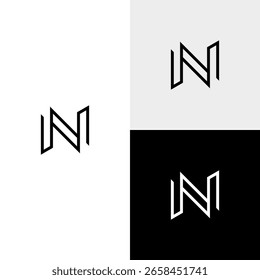n  intial monogram vector icon illustration