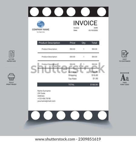 n invoice, bill or tab is a commercial document issued by a seller to a buyer relating to a sale transaction and indicating the products, quantities, and agreed-upon prices for products or services th Foto stock © 