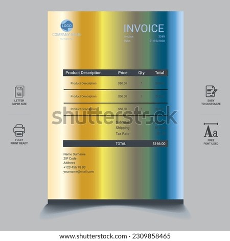 n invoice, bill or tab is a commercial document issued by a seller to a buyer relating to a sale transaction and indicating the products, quantities, and agreed-upon prices for products or services th Foto stock © 