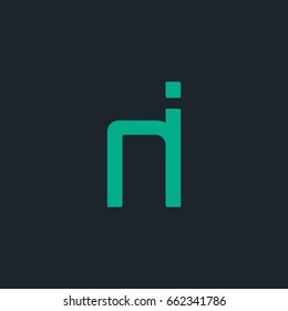 N I joint letter logo design vector template