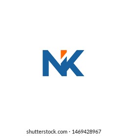 N K letter logo design