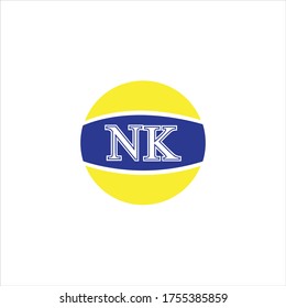 N K letter logo emblem design