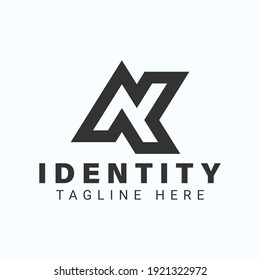 the N and K logos are suitable for brand logos with the initials K and N
