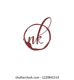 N K NK Initial logo template vector