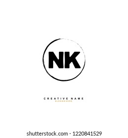 N K NK Initial logo template vector