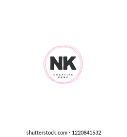 N K NK Initial logo template vector