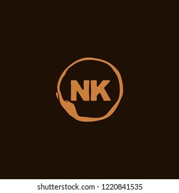 N K NK Initial logo template vector