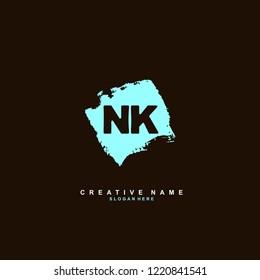 N K NK Initial logo template vector