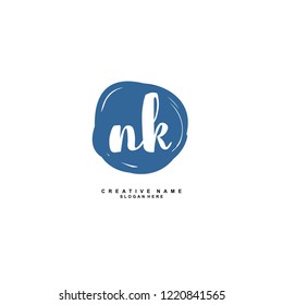 N K NK Initial logo template vector