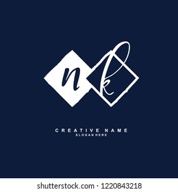 N K NK Initial logo template vector