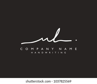 N L Initial Handwriting Logo