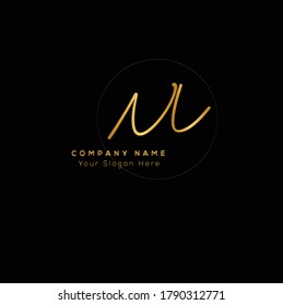 N L NL Initial letter handwriting and signature logo. Beauty vector initial logo .Fashion, boutique, floral and botanical