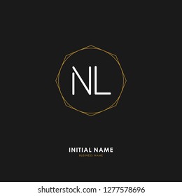 N L Nl Initial Logo Letter Stock Vector Royalty Free