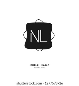 N L NL Initial logo letter with minimalist concept. Vector with scandinavian style logo.