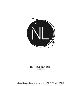 N L NL Initial logo letter with minimalist concept. Vector with scandinavian style logo.