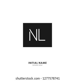 N L NL Initial logo letter with minimalist concept. Vector with scandinavian style logo.