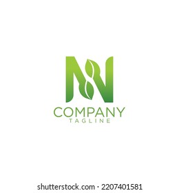 n leaf logo design and premium vector templates