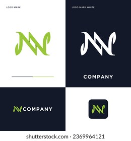 N Leaf Logo Vector Icon Illustration Design
