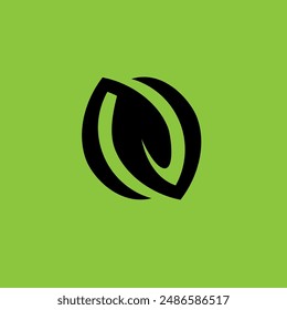 Diseño de logotipo minimalista natural de hoja N