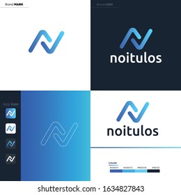 N letter Abstract Logo Design