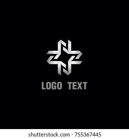 n letter abstract technology logo vector for company