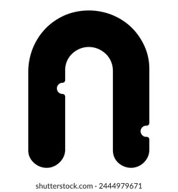 N letter alphabet typeface, vector graphics. Mice cheese uppercase font