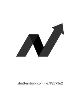 N Letter Arrow Logo Template Illustration Design. Vector EPS 10.