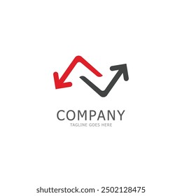 N letter arrow template vector illustration design