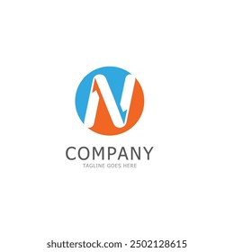 N letter arrow template vector illustration design
