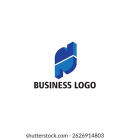 N letter business logo design brand illustration vector