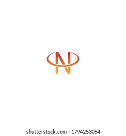 N Letter circle Logo, Concept Letter N + icon circle