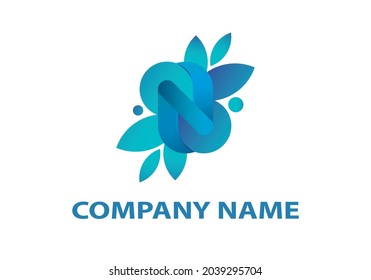 N Letter coloring Logo Template