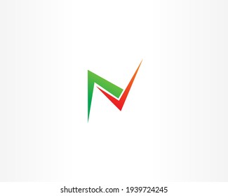 N Letter concept logo design template