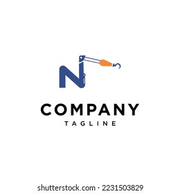 N Letter craneVector logo icon vector Template.eps