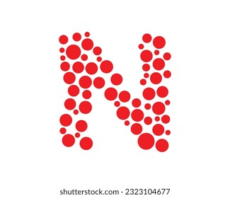 N letter with creative circle design