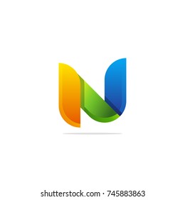 N letter Creative Logo