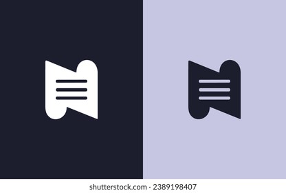 N letter creative logo design icon