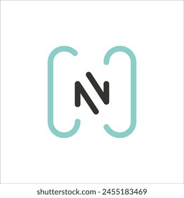 Icono de diseño de logotipo creativo N letter