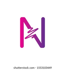 N Letter creative logo or symbol template design