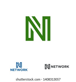 N letter design concept for business or company name initial
