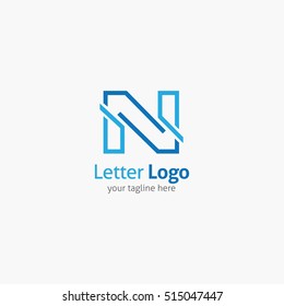 N Letter Design Logo Template. Vector Illustration