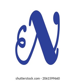 N letter design vector style
