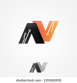 N letter design vector template with flat graphic for business technology. Creative letter N for your best company. Vector illustration EPS.8 EPS.10