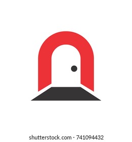 N Letter or Door Logo