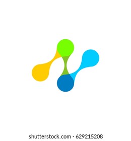 N Letter Dots Logo Template Illustration Design. Vector EPS 10.