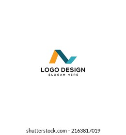 N Letter finance logo design vector illustration