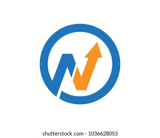 N letter and finance logos